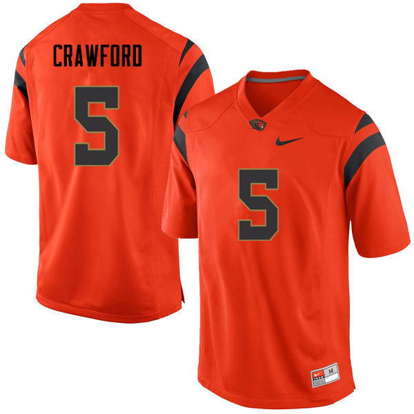 Men Oregon State Beavers #5 Xavier Crawford College Football Jerseys Sale-Orange - Click Image to Close